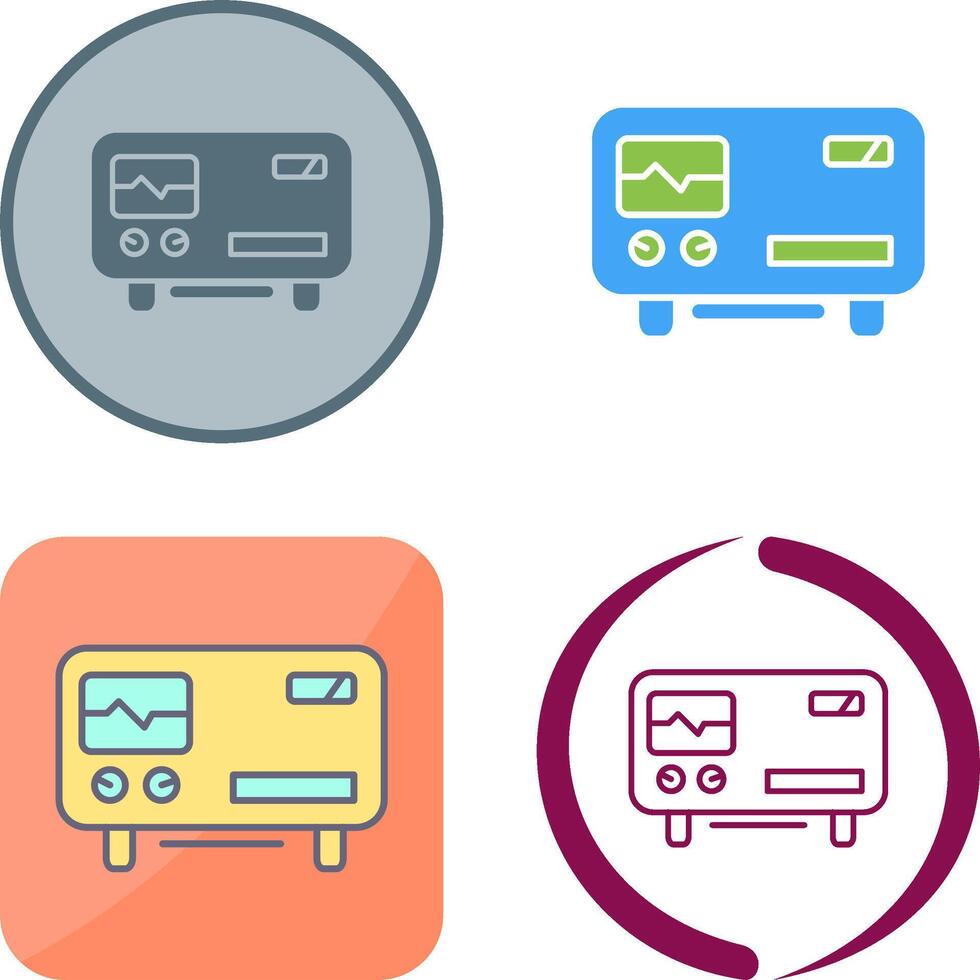 Oscillscope Icon Design vector