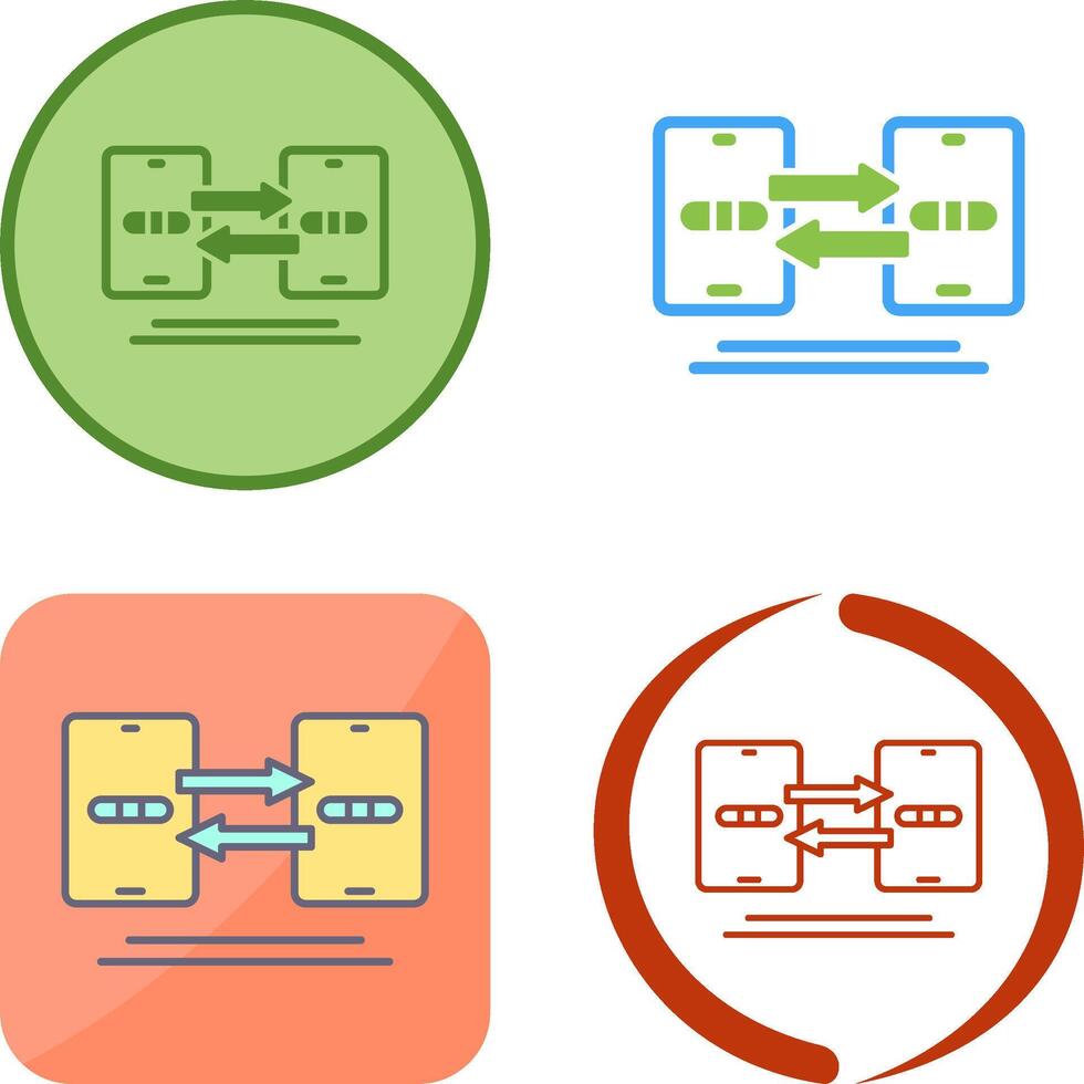 Data Synchronization Icon Design vector