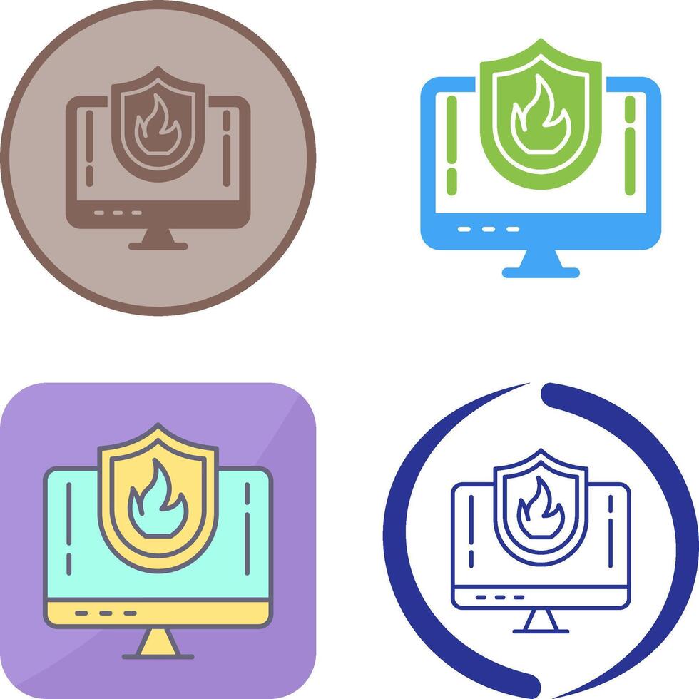 Firewall Icon Design vector
