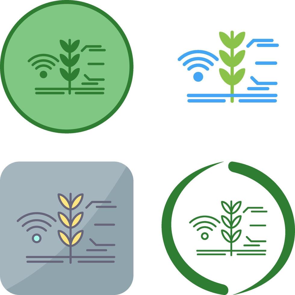 Smart Farm Icon Design vector