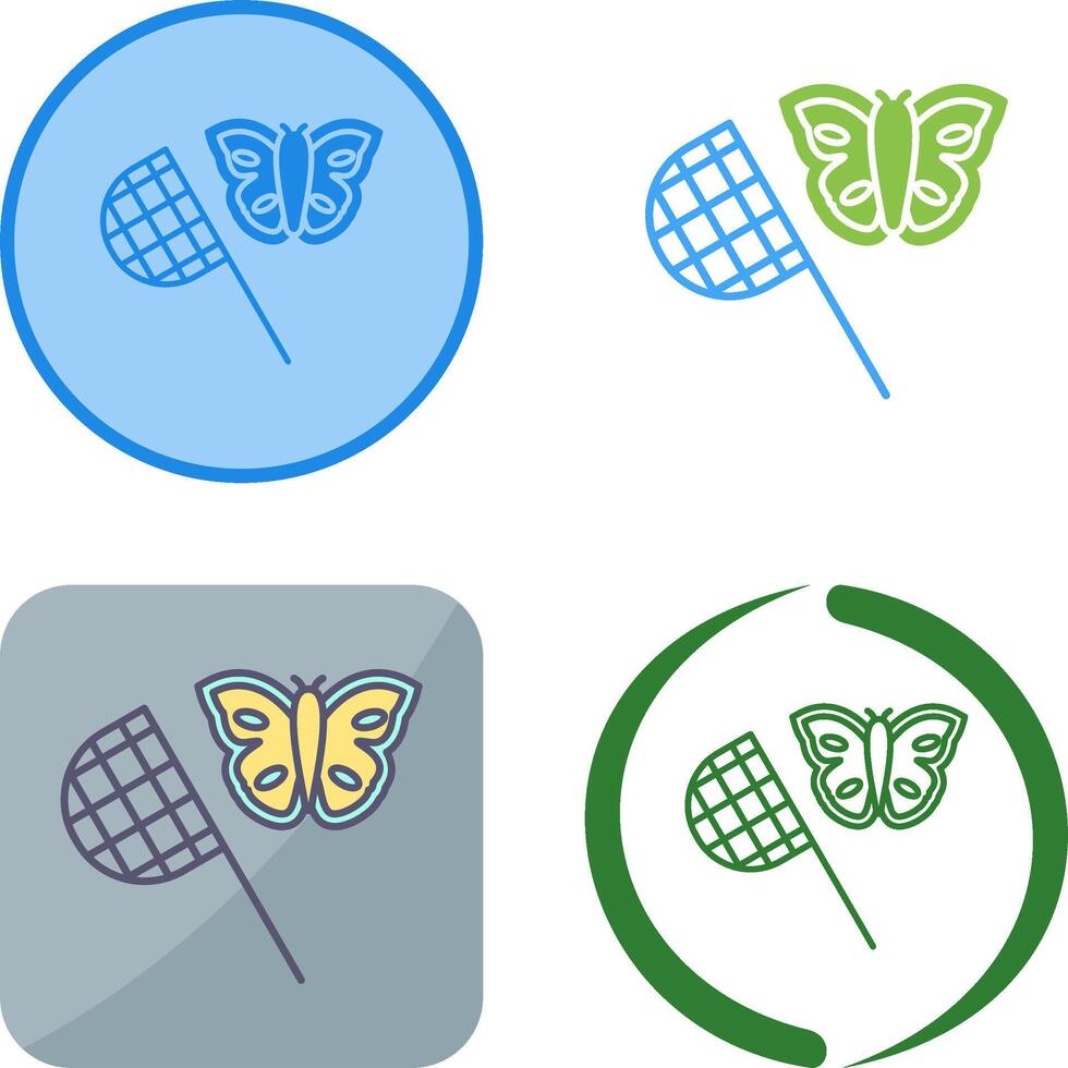 Butterfly Catcher Icon Design vector