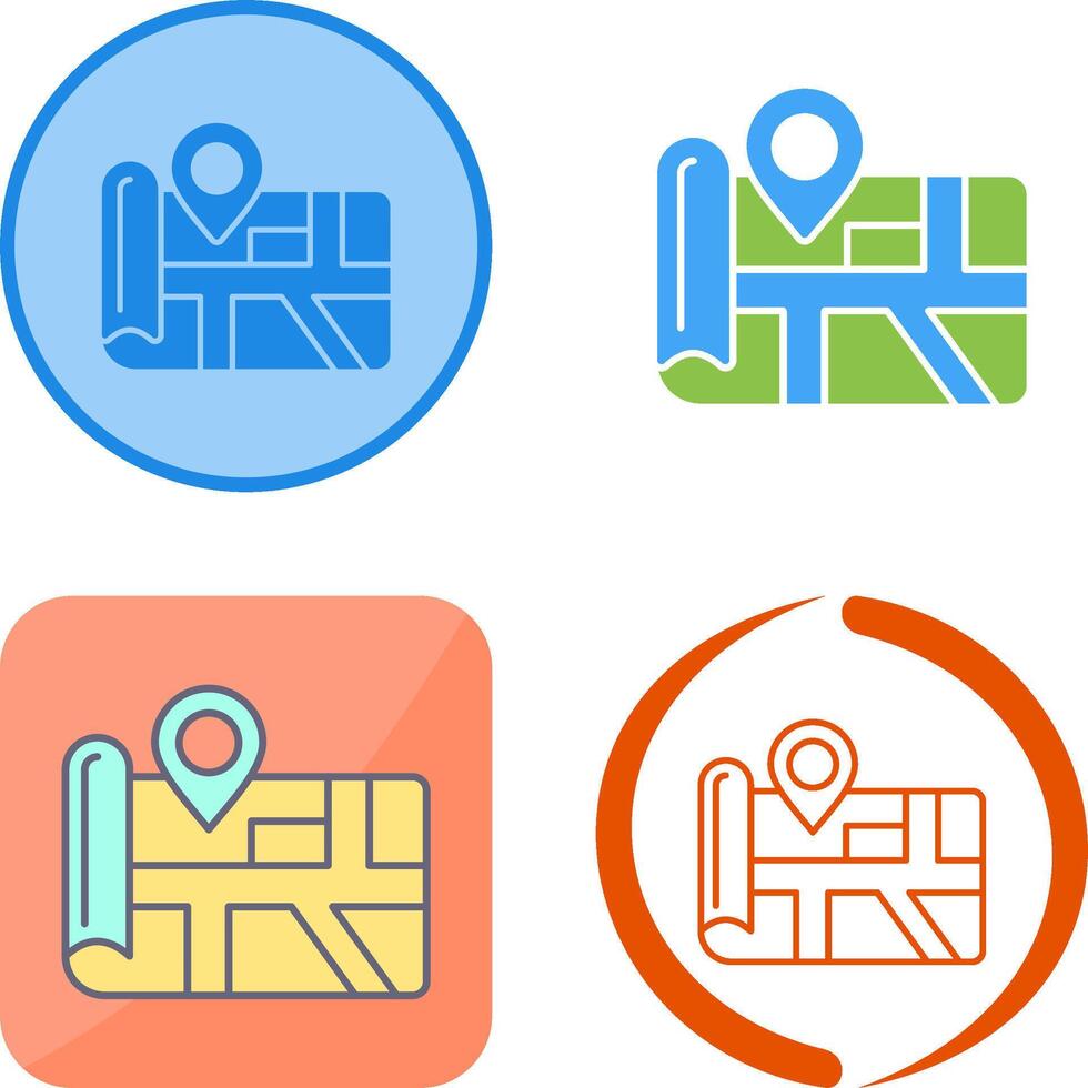 Map Icon Design vector