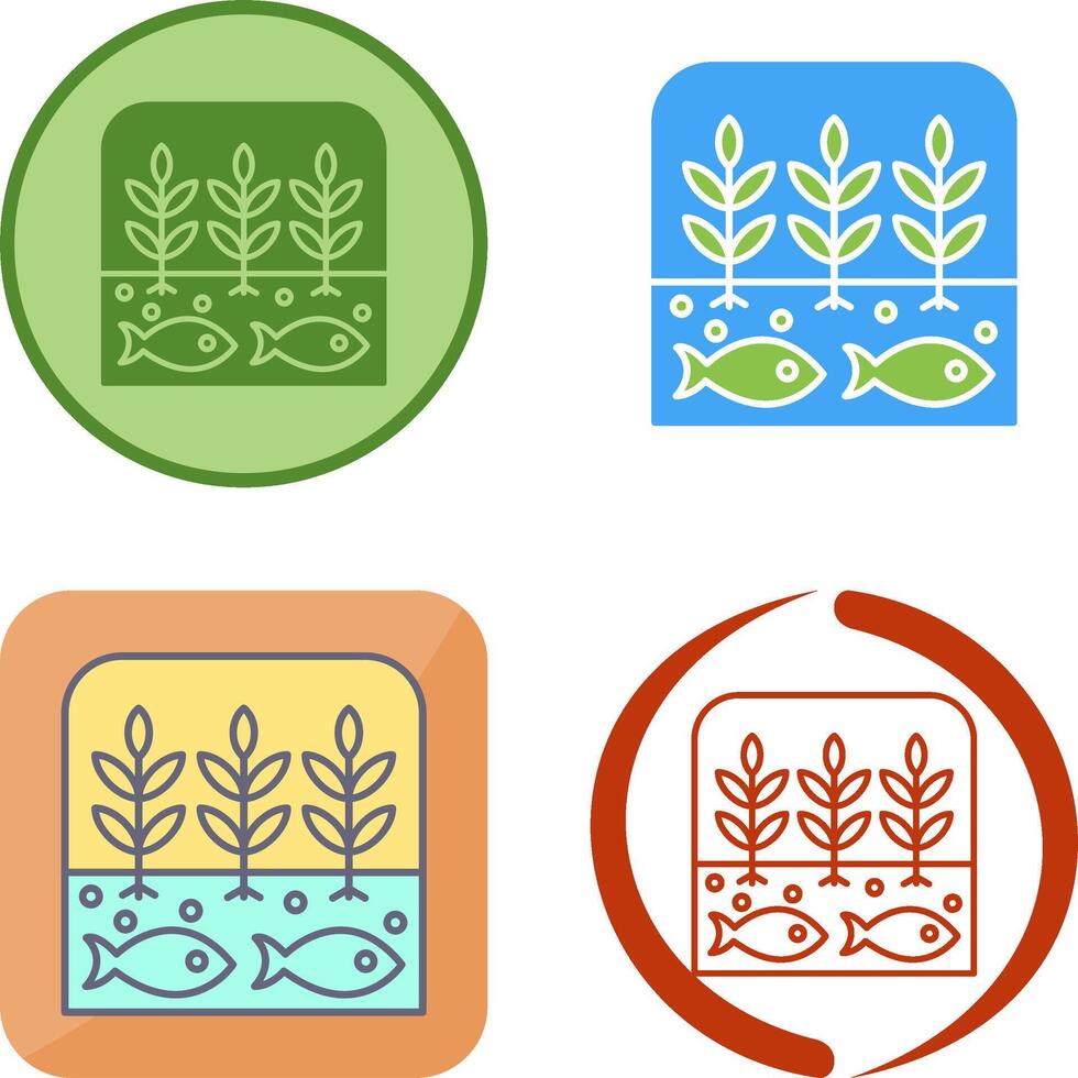 Hydroponic Icon Design vector