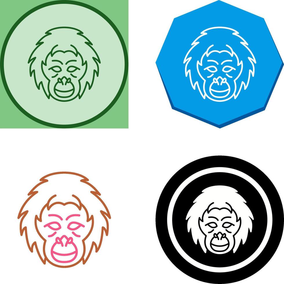 Orangutan Icon Design vector