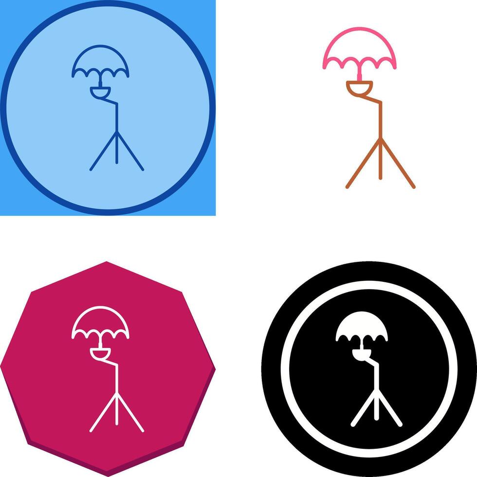 Unique Umbrella Stand Icon Design vector
