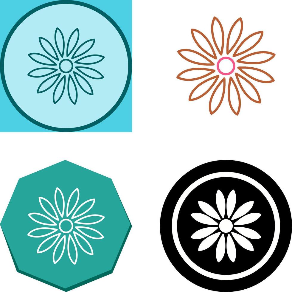 Unique Flower Icon Design vector