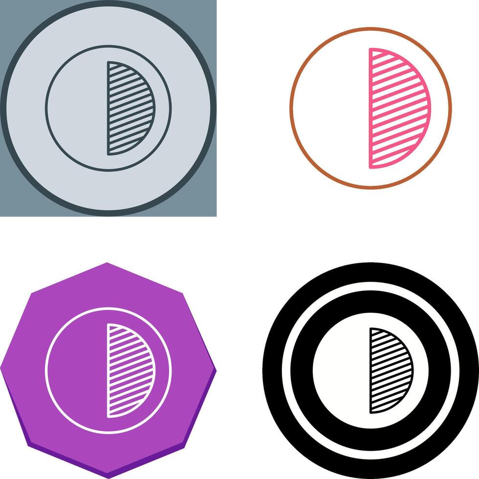 Unique Contrast Icon Design vector