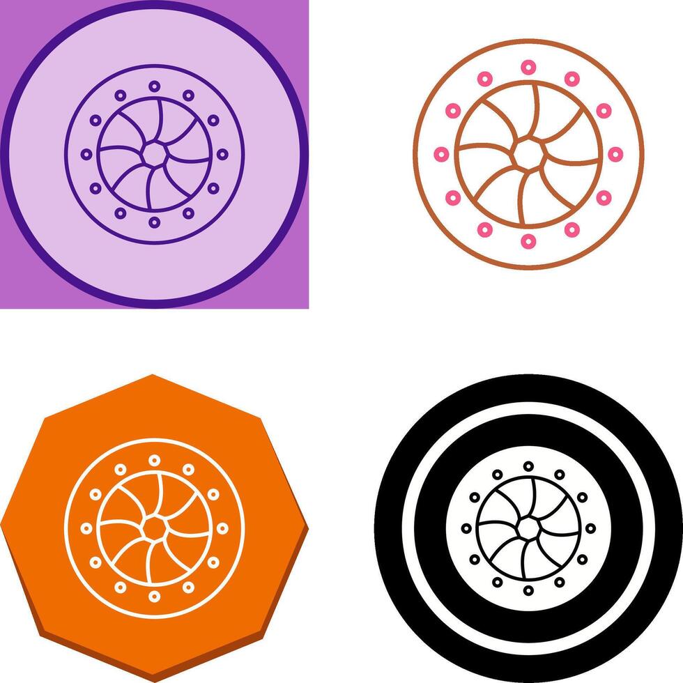 Unique Optical Diaphram Icon Design vector