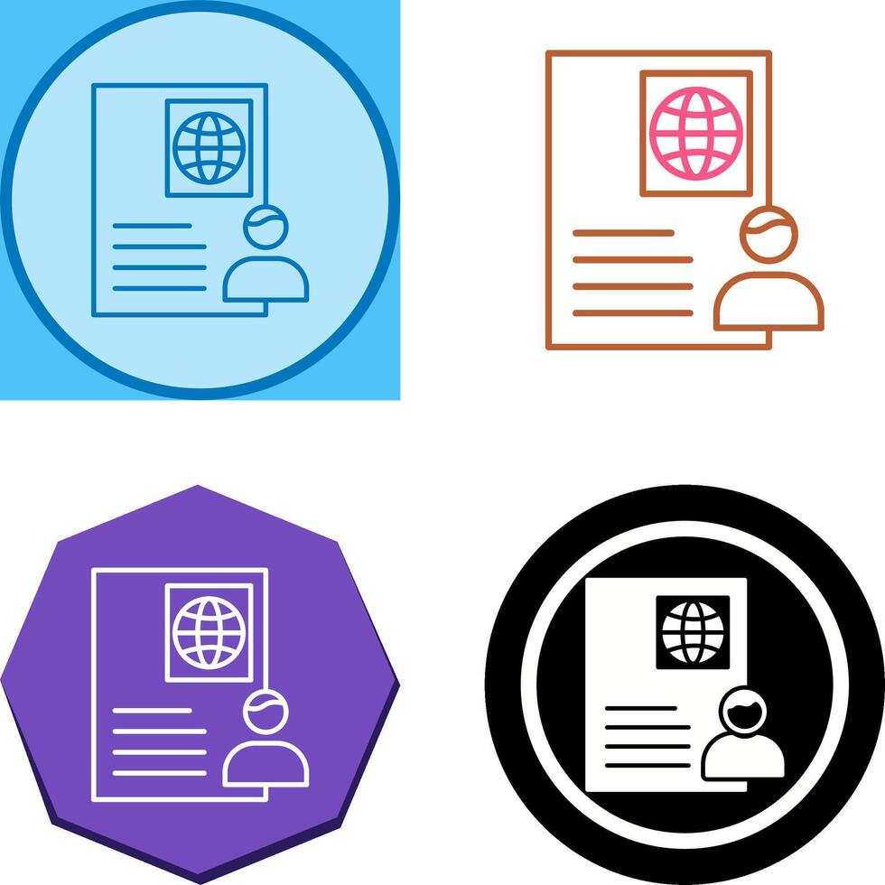 Global Profile Icon Design vector