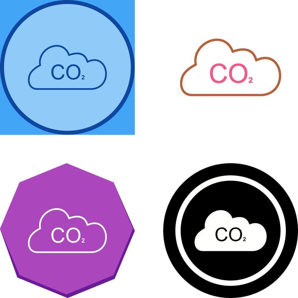 Carbon Dioxide Icon Design vector