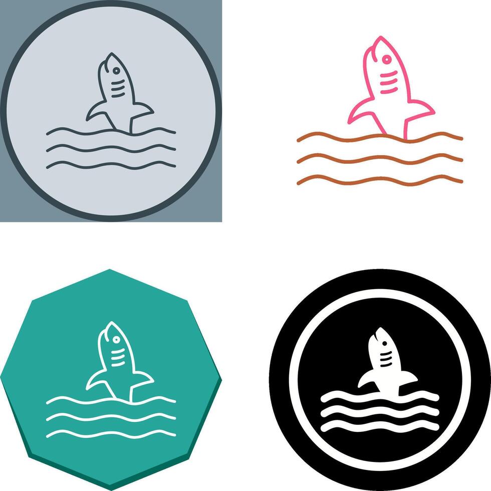 Dangerous Shark Icon Design vector