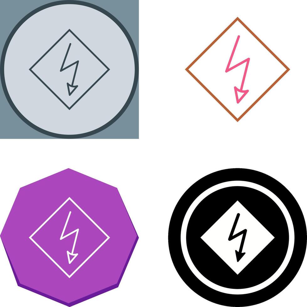 High Voltage Icon Design vector