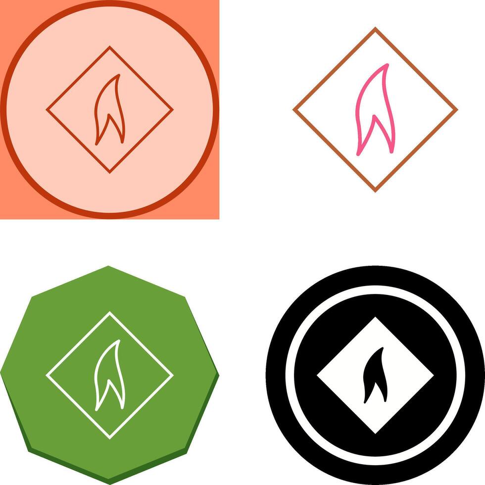 Flammable Material Icon Design vector