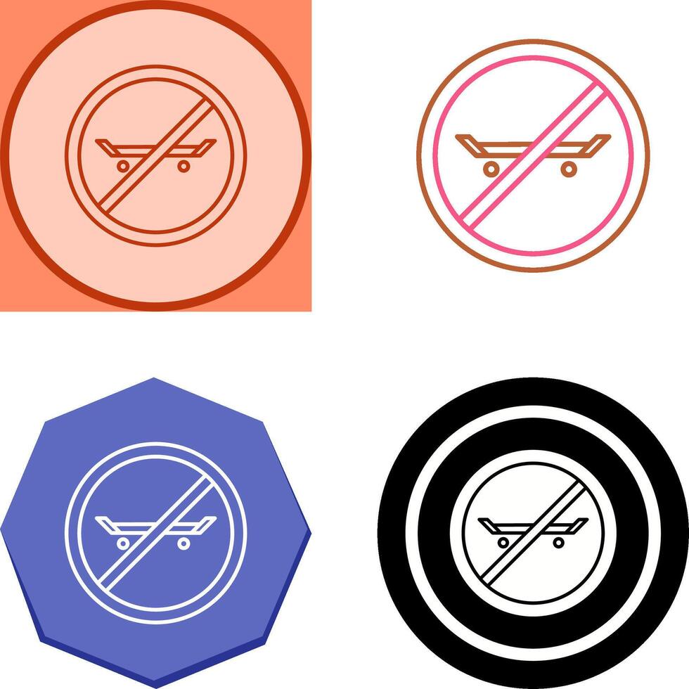 No Skating Icon Design vector