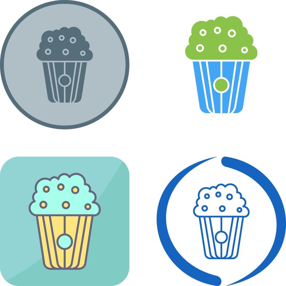 Pop corn Icon Design vector