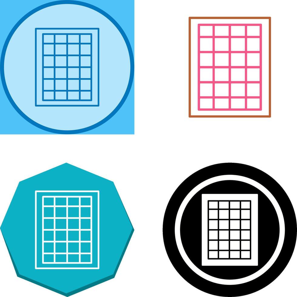 Table of Rates Icon Design vector