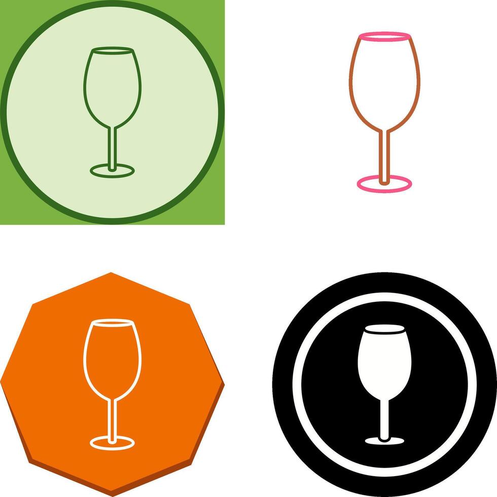 Wine Glass Icon Design vector