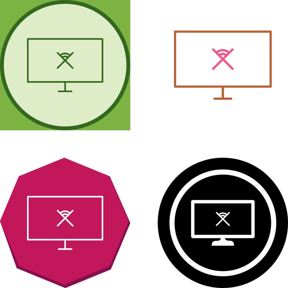 Unique Disconnected Network Icon Design vector