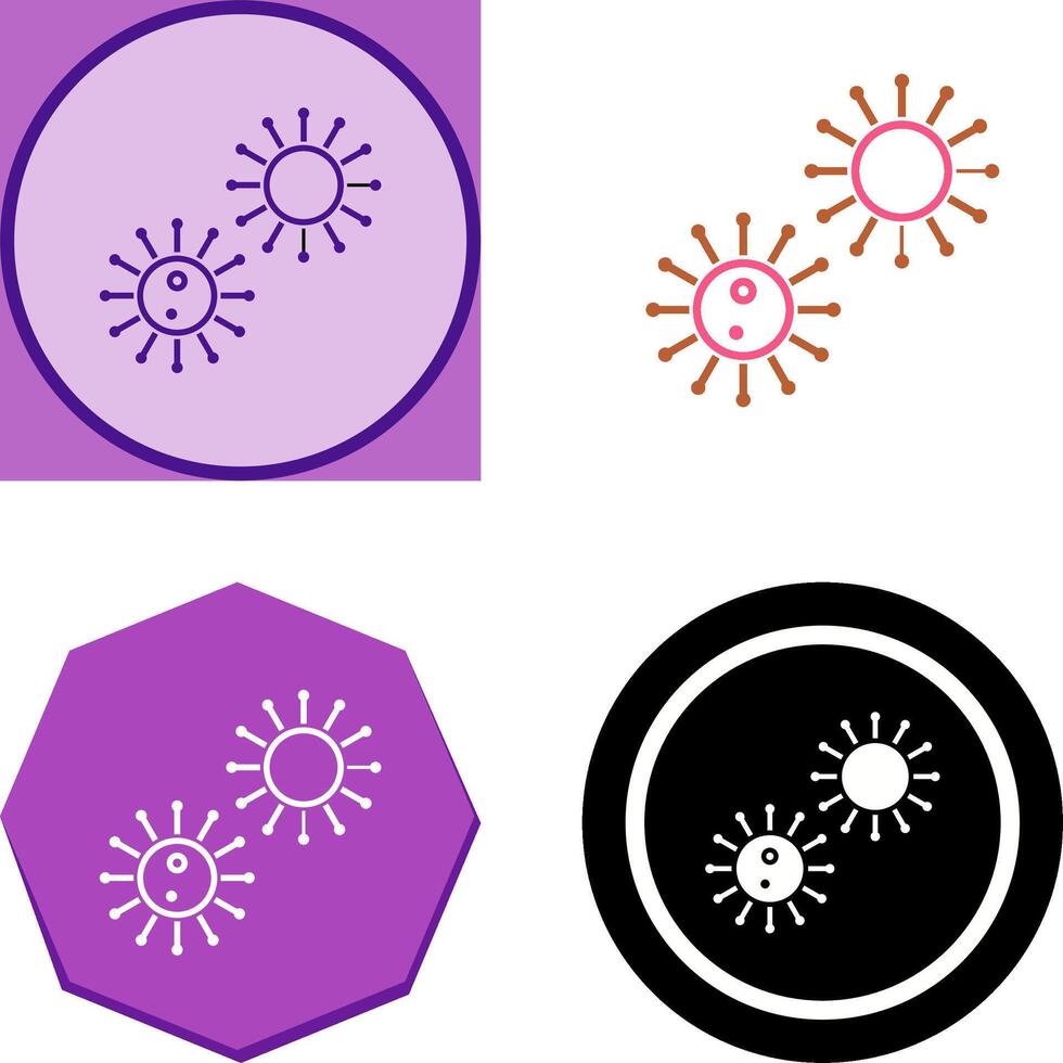 Unique Virus Icon Design vector