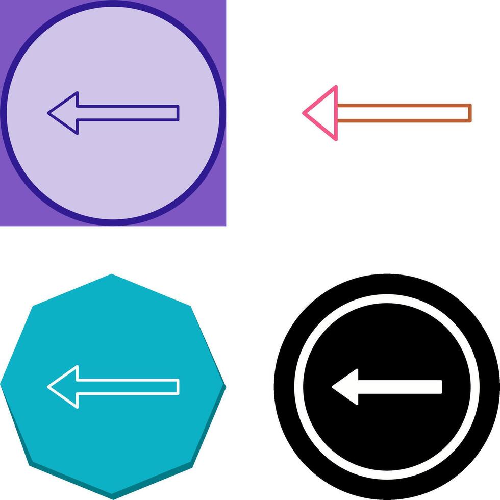 Unique Left Arrow Icon Design vector