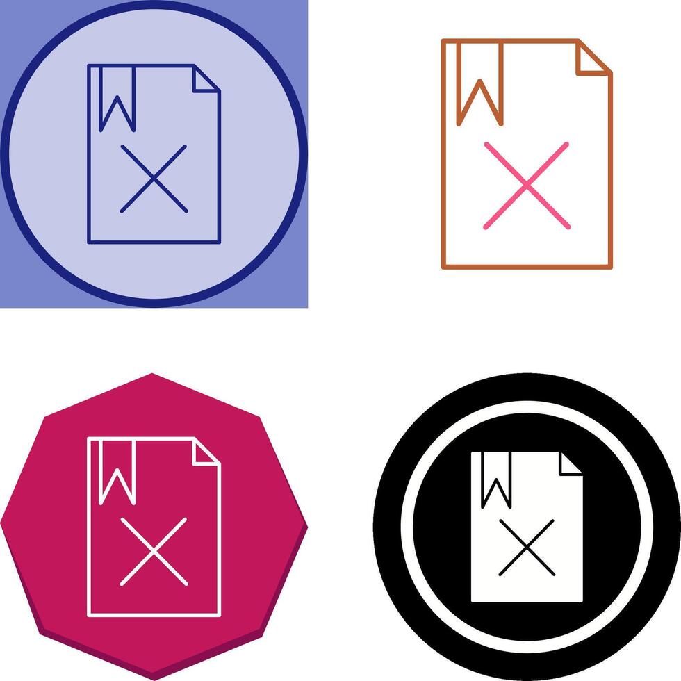 Unique Delete Icon Design vector