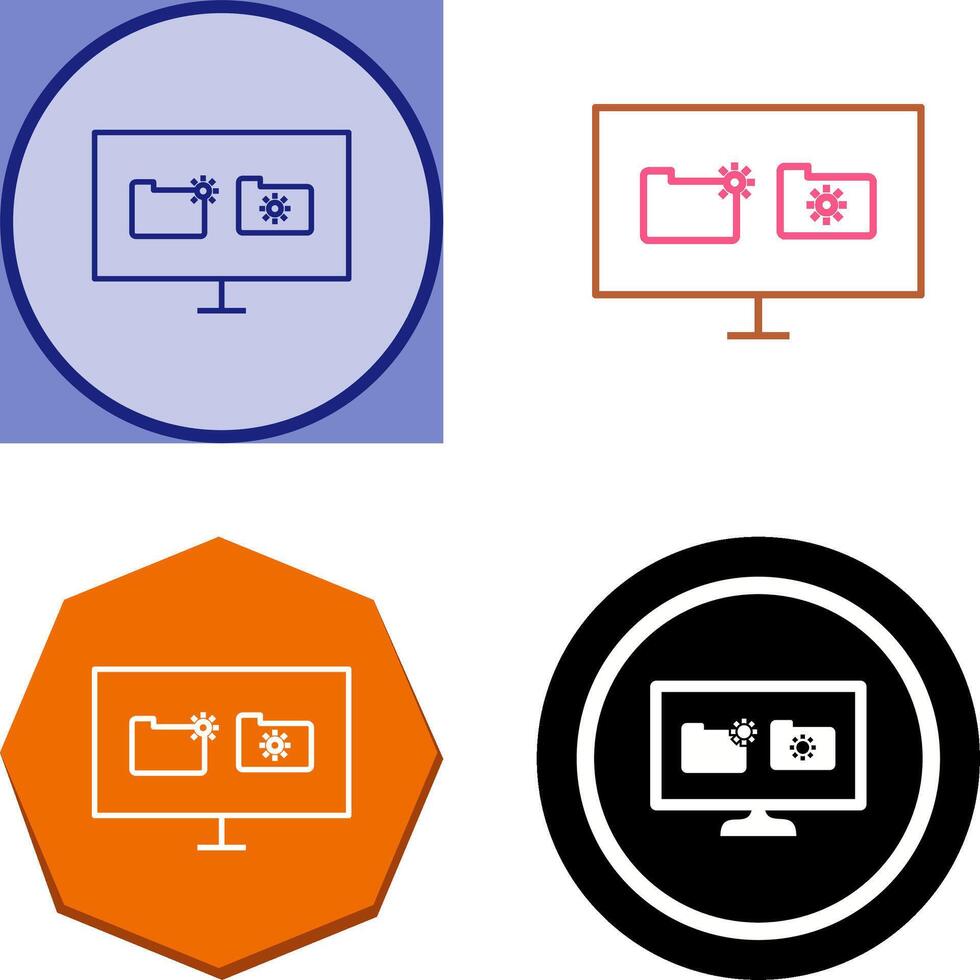 Unique Corrupted Data Icon Design vector