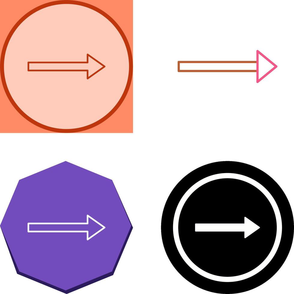 Unique Right Arrow Icon Design vector