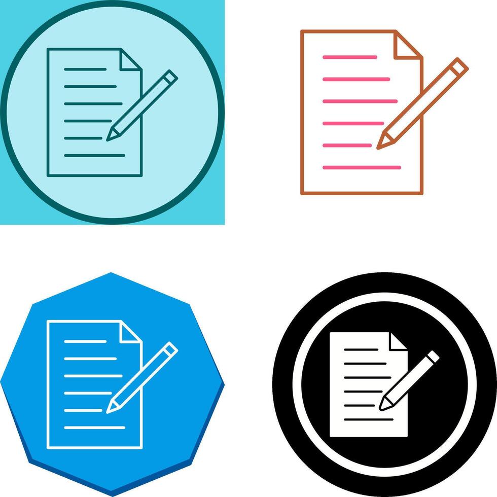 Unique Edit Document Icon Design vector