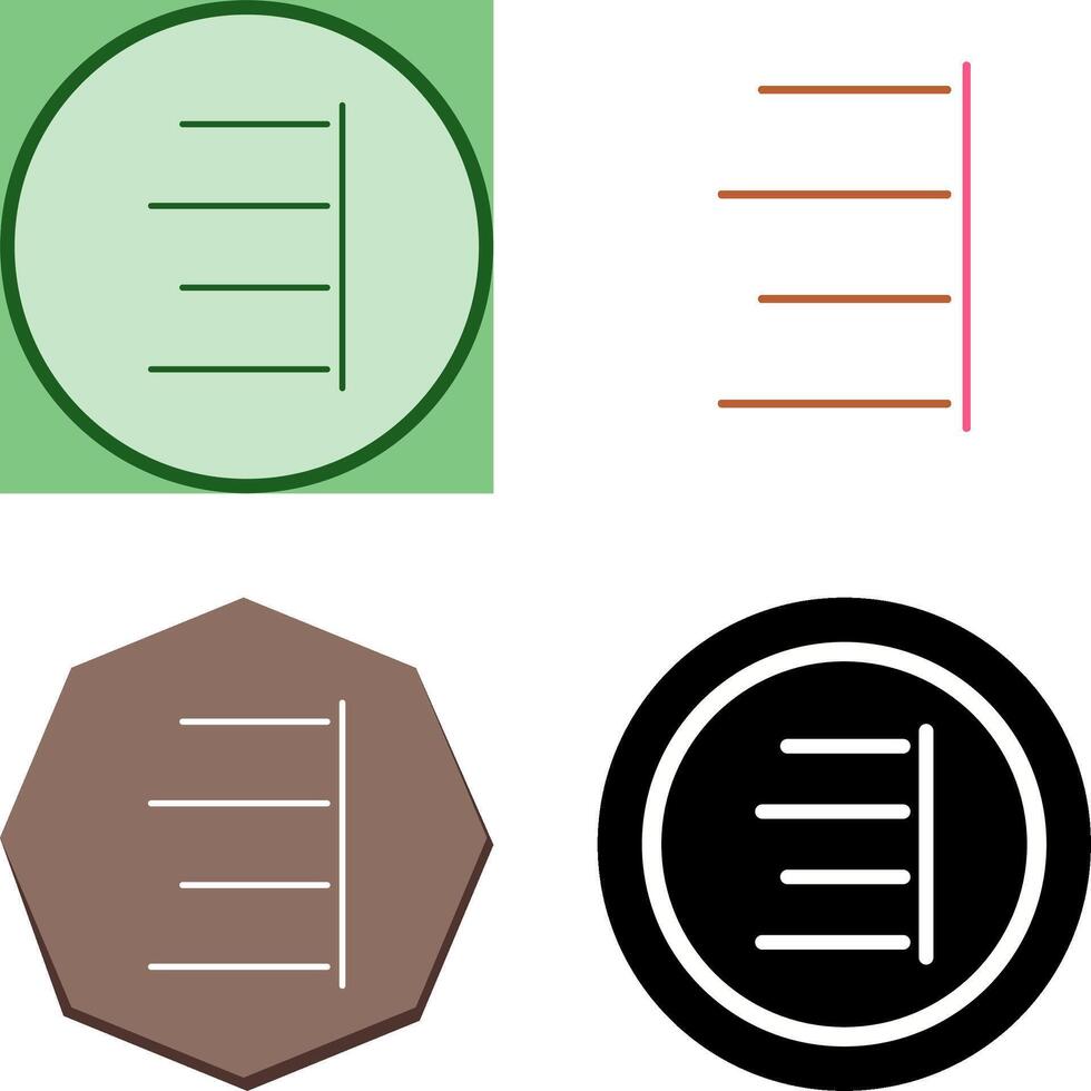Unique Right Align Icon Design vector