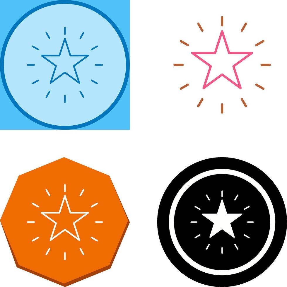 Unique Star Icon Design vector