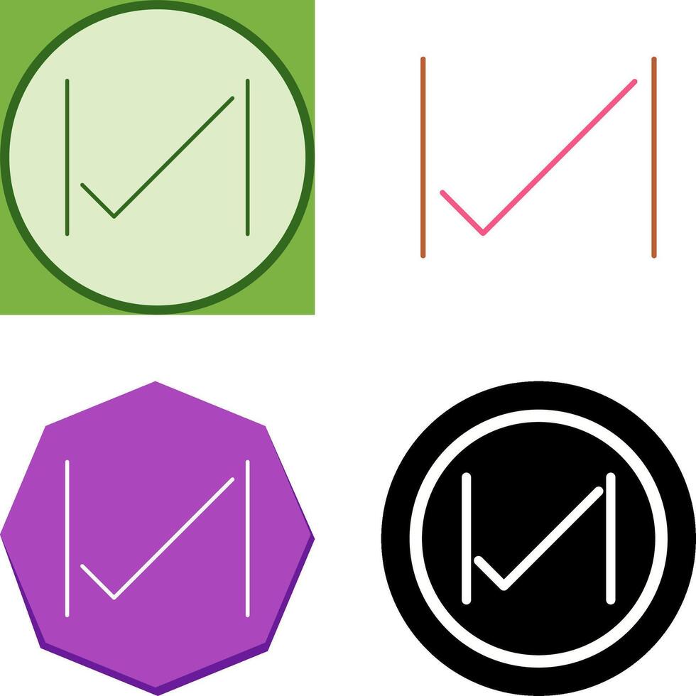 Unique Tick Icon Design vector