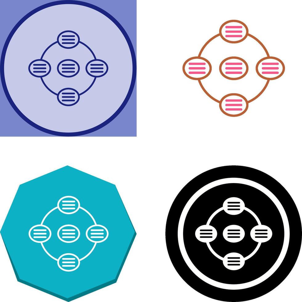 Unique Strategy Connsultation Icon Design vector