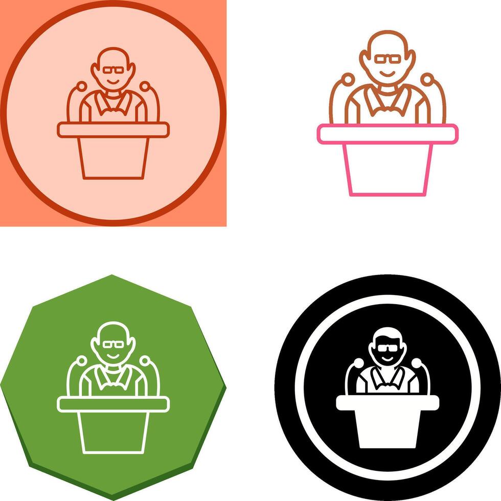 Unique Lecture Icon Design vector