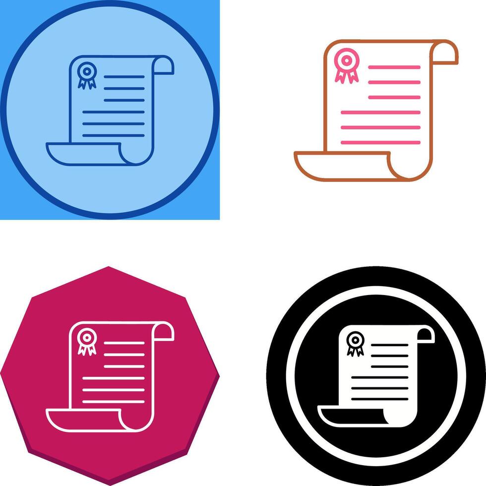 Unique Diploma Icon Design vector