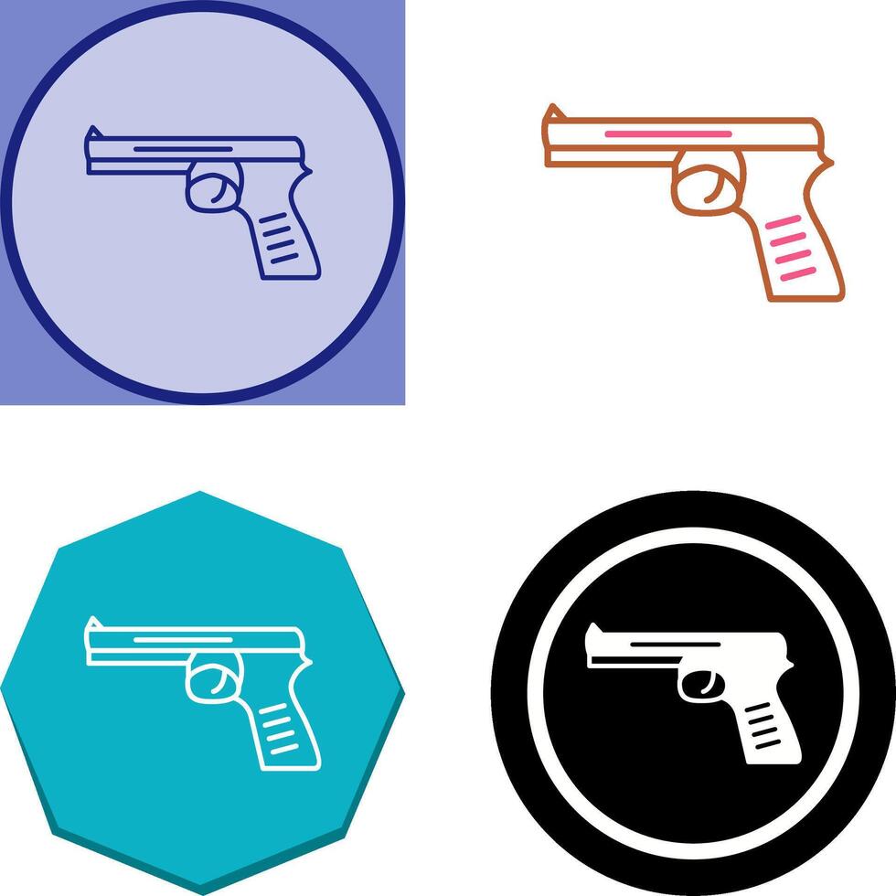 Unique Pistol Icon Design vector