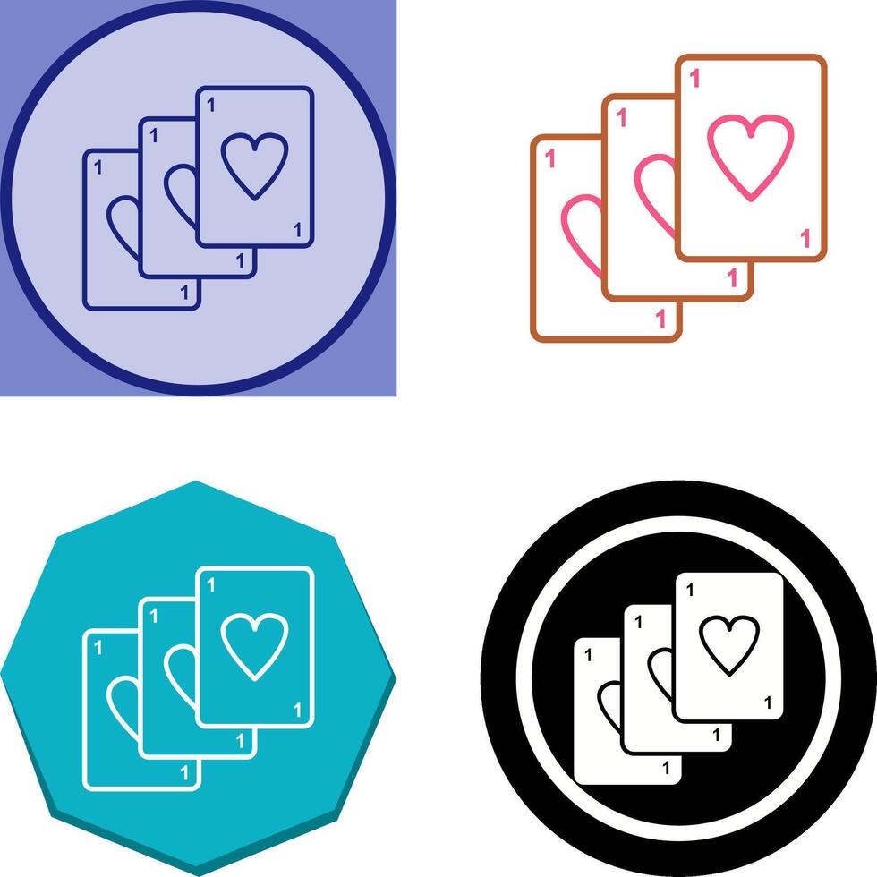Unique Deck of Cards Icon Design vector
