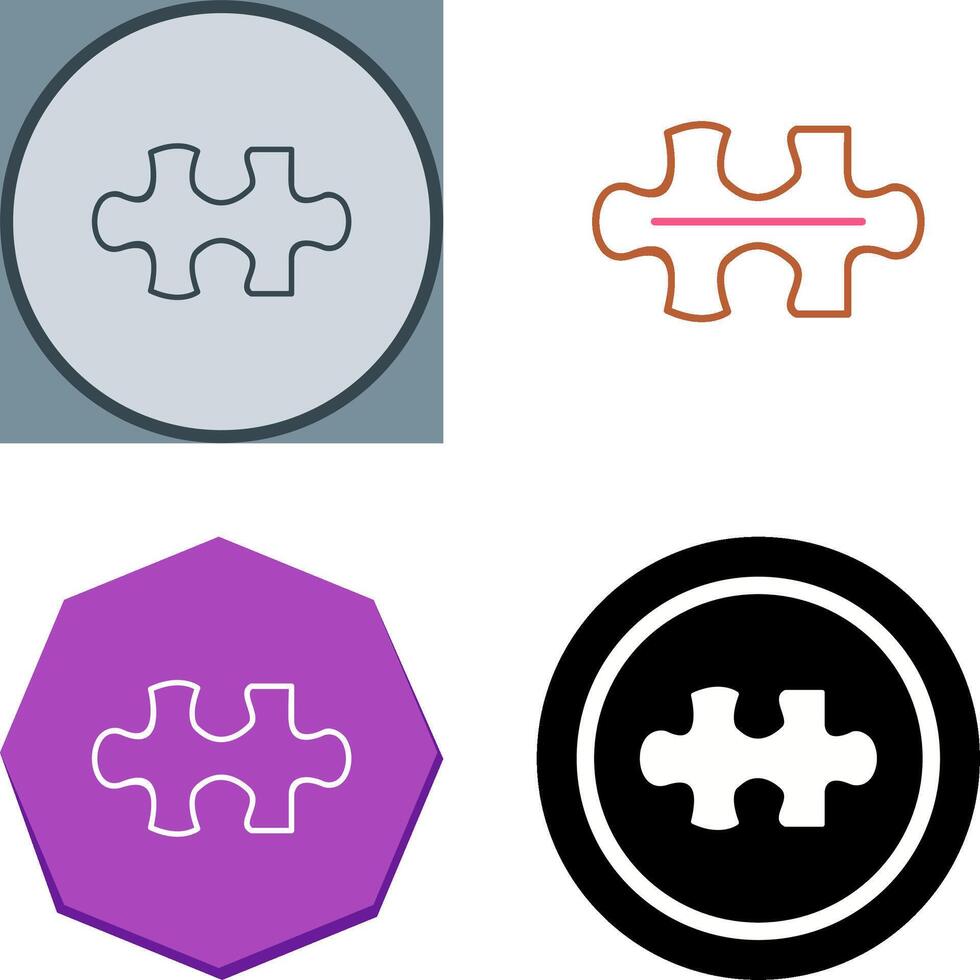 Unique Puzzle Piece Icon Design vector