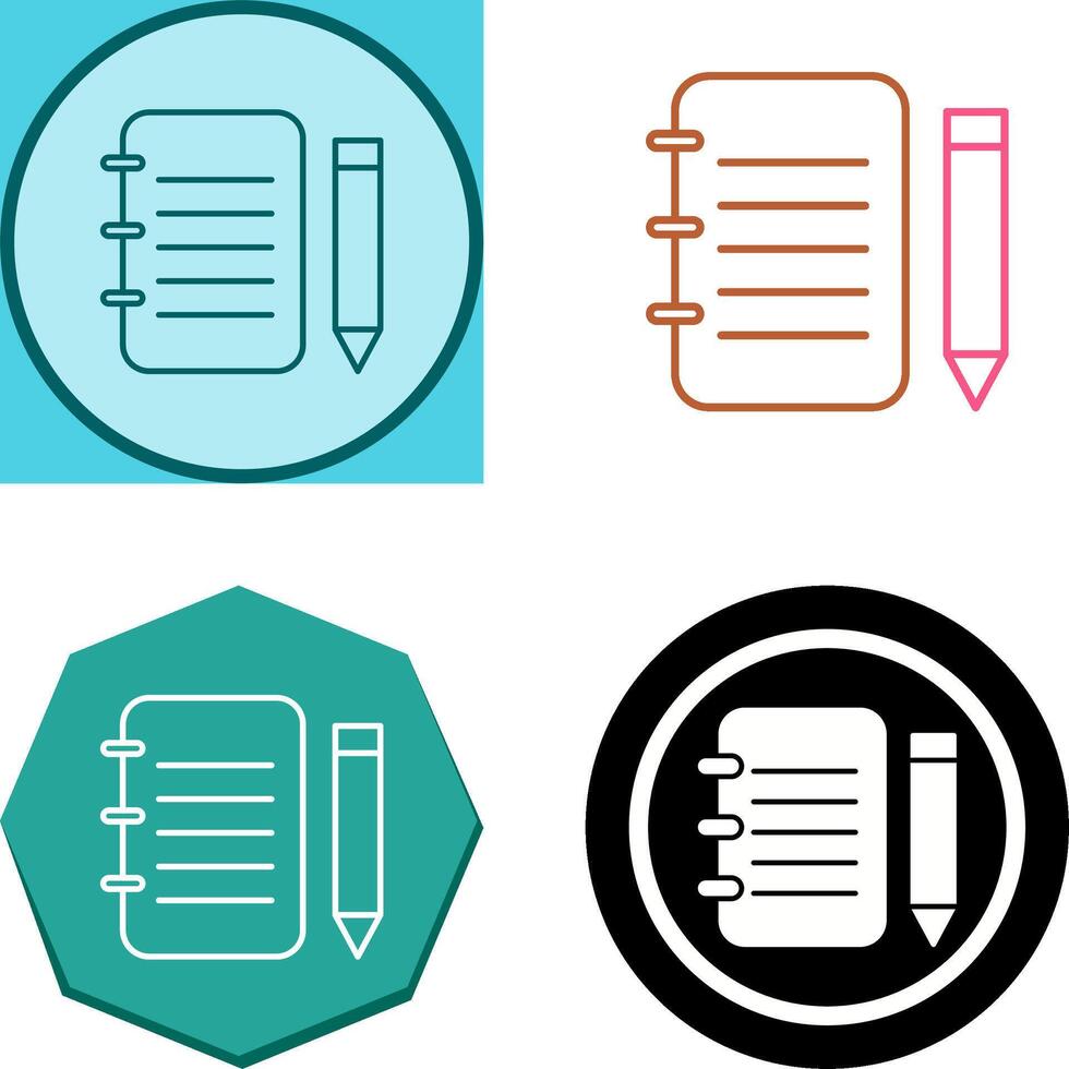Unique Notepad Icon Design vector