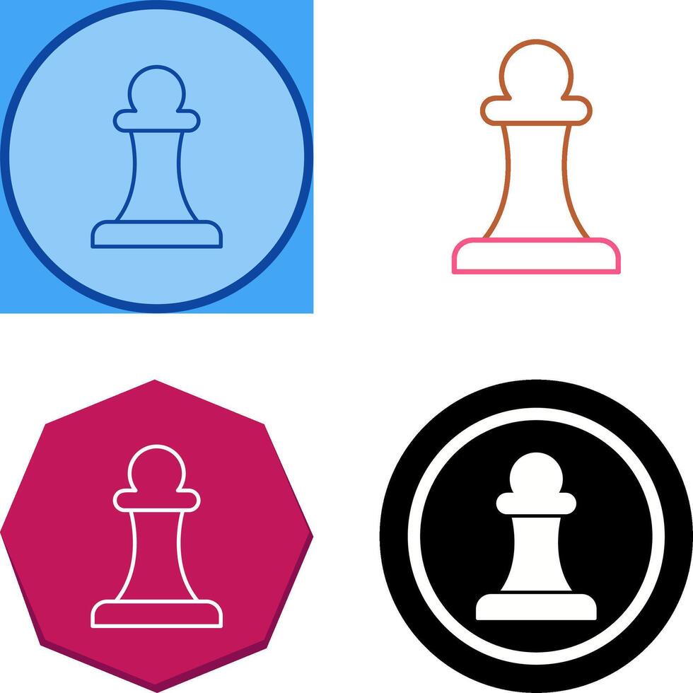 Unique Pawn Icon Design vector