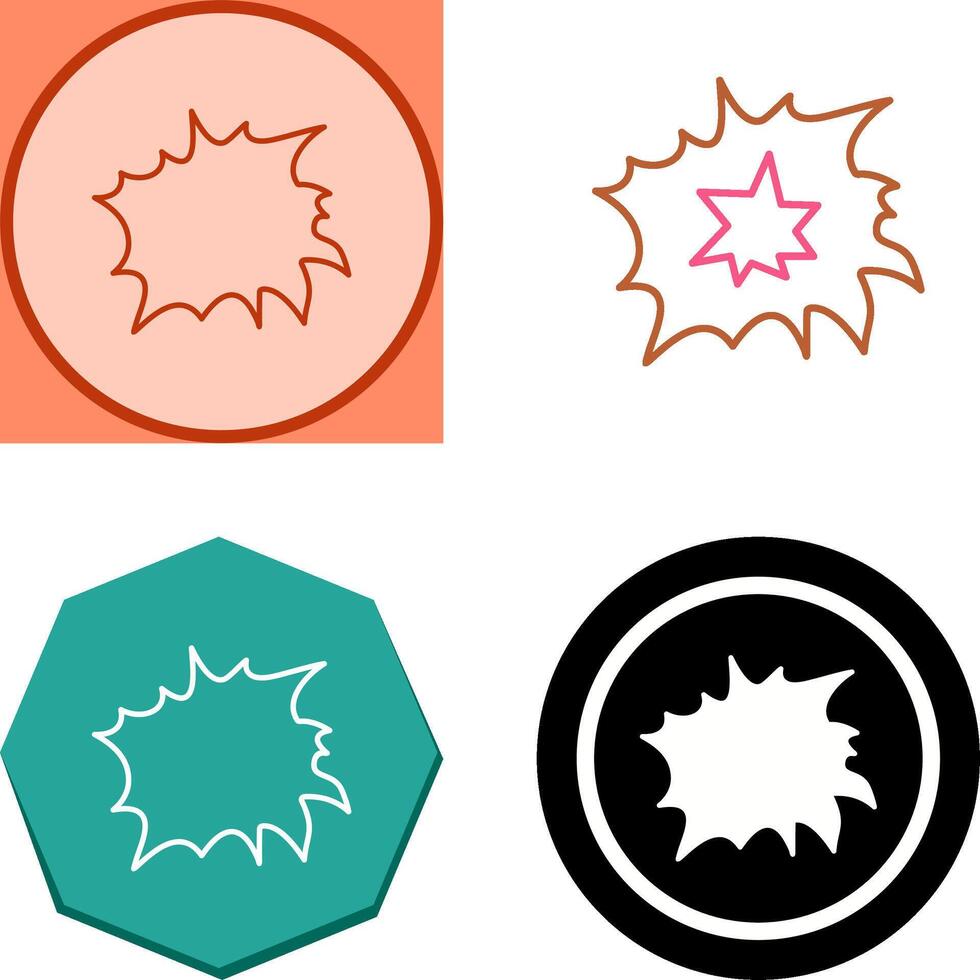 Unique Explosion Icon Design vector