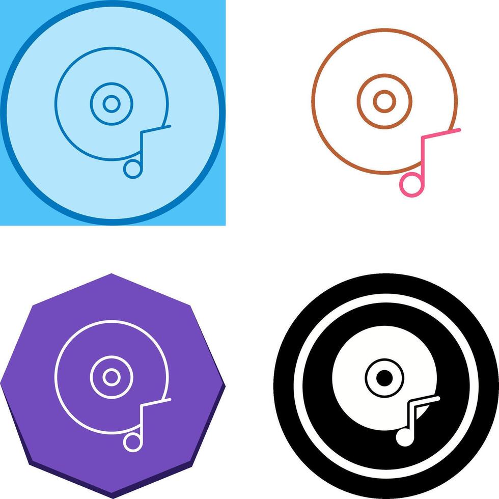 Music CD Icon Design vector