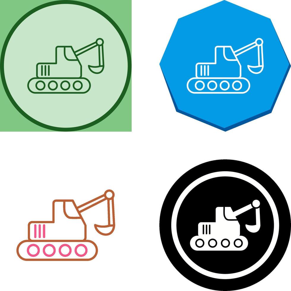 Escavator Icon Design vector