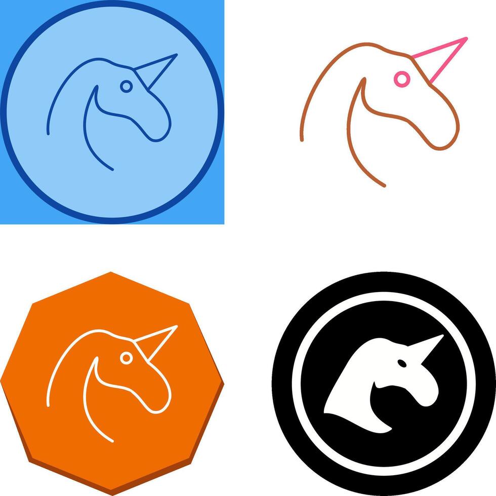 Unicorn Icon Design vector