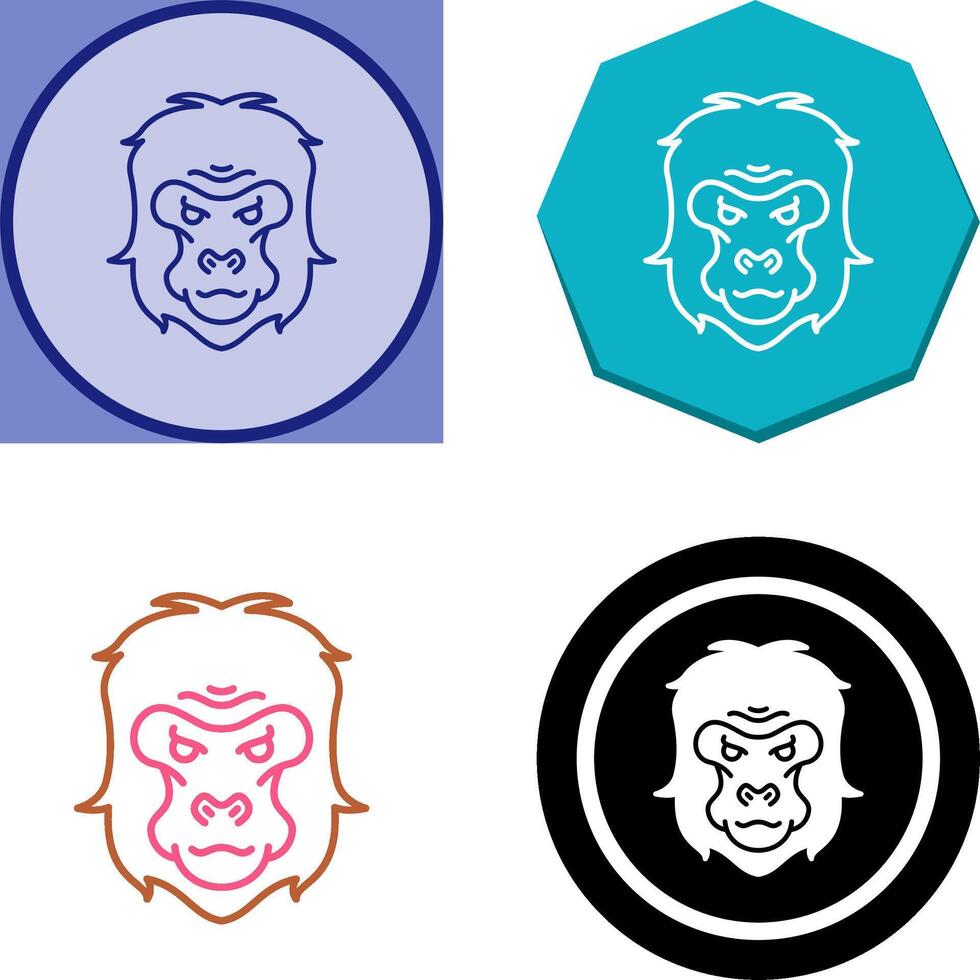 Gorilla Icon Design vector