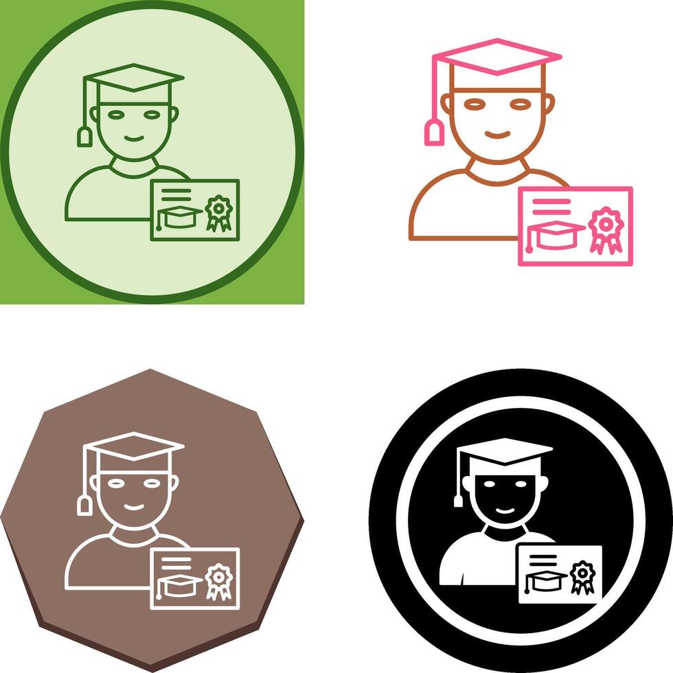 Unique Receiving Degree Icon Design vector