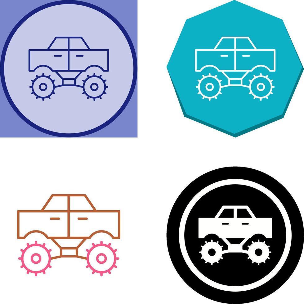 Monster Truck Icon Design vector