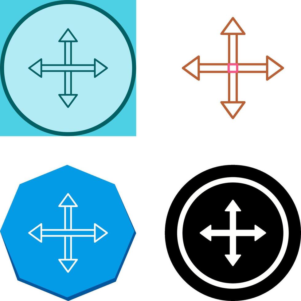 Unique Move Icon Design vector