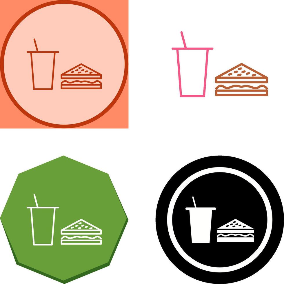 Unique Lunch Icon Design vector