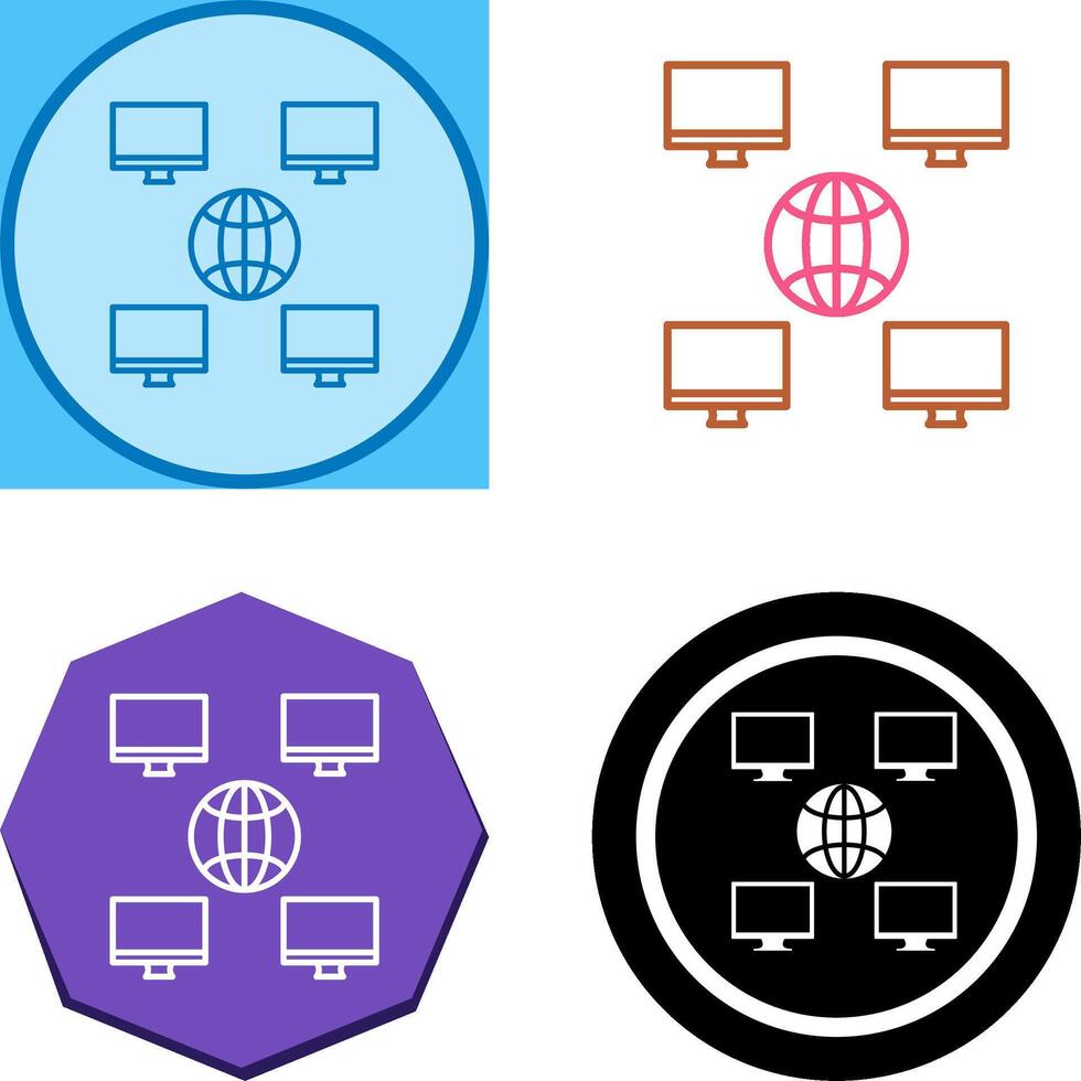 Unique Company Network Icon Design vector