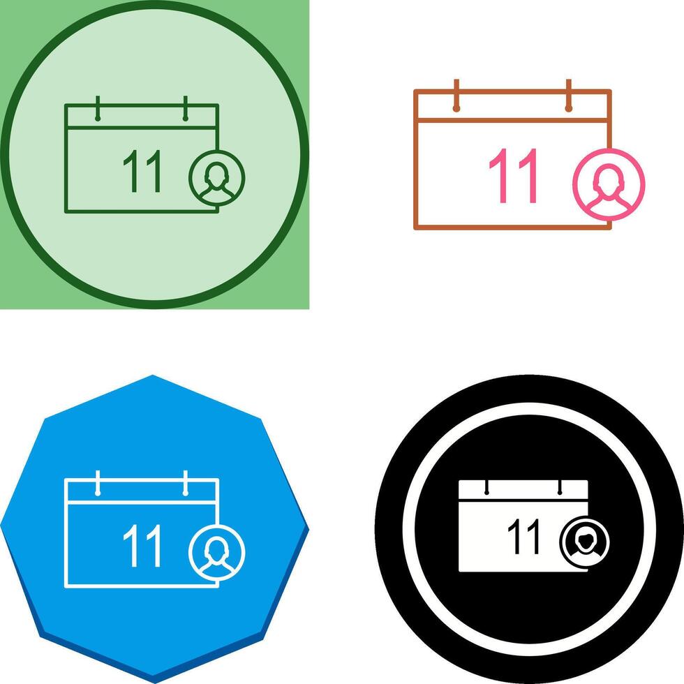 Unique Event Management Icon Design vector